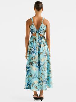 Forever New Dakota Floral Halterneck Midi Dress, Multi - view 2, Multi