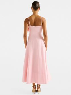 Forever New Felicia Flower Detail Midi Dress, Soft Pink - view 2, Soft Pink