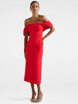 Forever New Petite Jacinta Bodycon Midi Dress, Chilli Red, Chilli Red