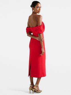 Forever New Petite Jacinta Bodycon Midi Dress, Chilli Red - view 2, Chilli Red