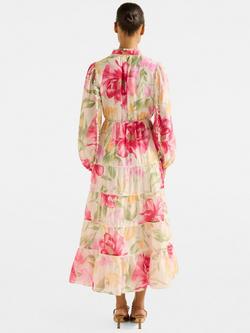 Forever New Jessie Floral Tiered Midi Dress, Multi - view 2, Multi