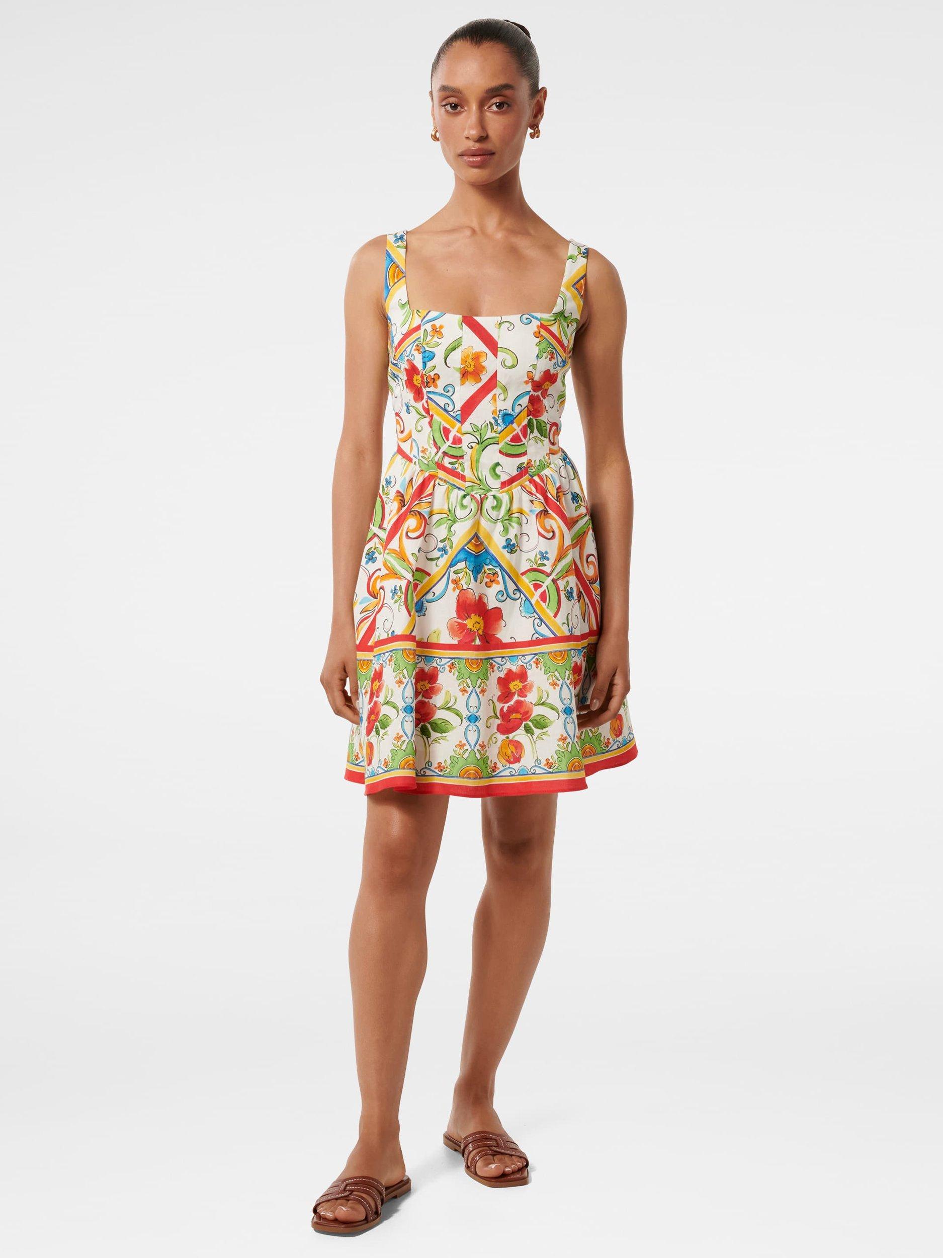 Product image 5 of 5, which shows Forever New Petite Leticia Corset Dress, Multi, 4