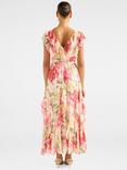 Forever New Naya Ruffle Midi Dress, Red Lyell