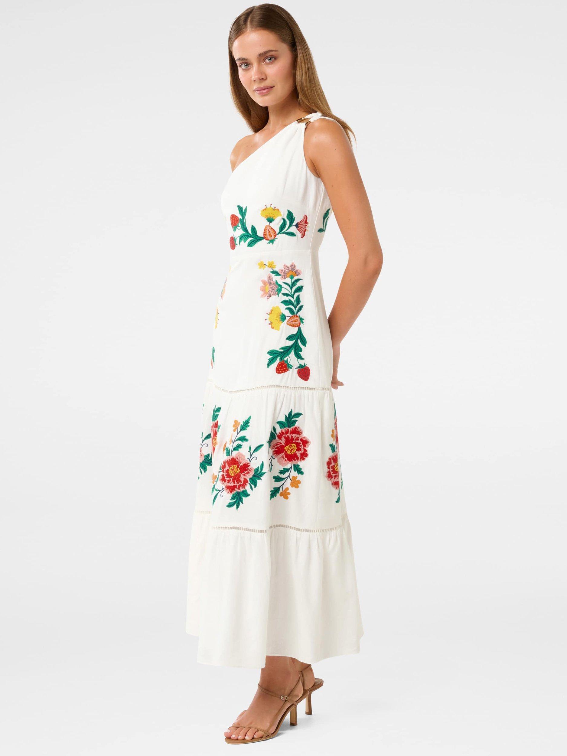 Product image 3 of 4, which shows Forever New Ollie Floral Asymmetric Maxi Dress, Livia, 4