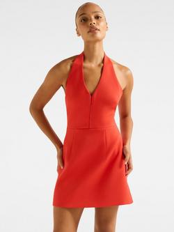 Forever New Ricki Halterneck Mini Dress, Cherry Tomato