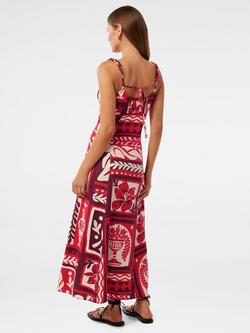 Forever New Simona Square Neck Linen Midi Dress, Athena Tile - view 2, Athena Tile