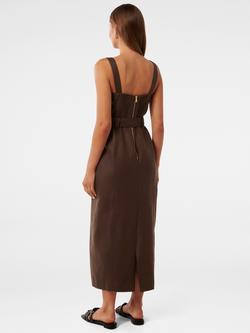 Forever New Taylor Stitch Column Dress, Chocolate - view 2, Chocolate