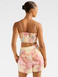 Forever New Annie Tie Front Top, Pink/Multi