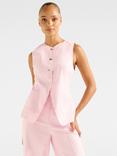 Forever New Clementine Soft Vest Top, Pink Sorbet