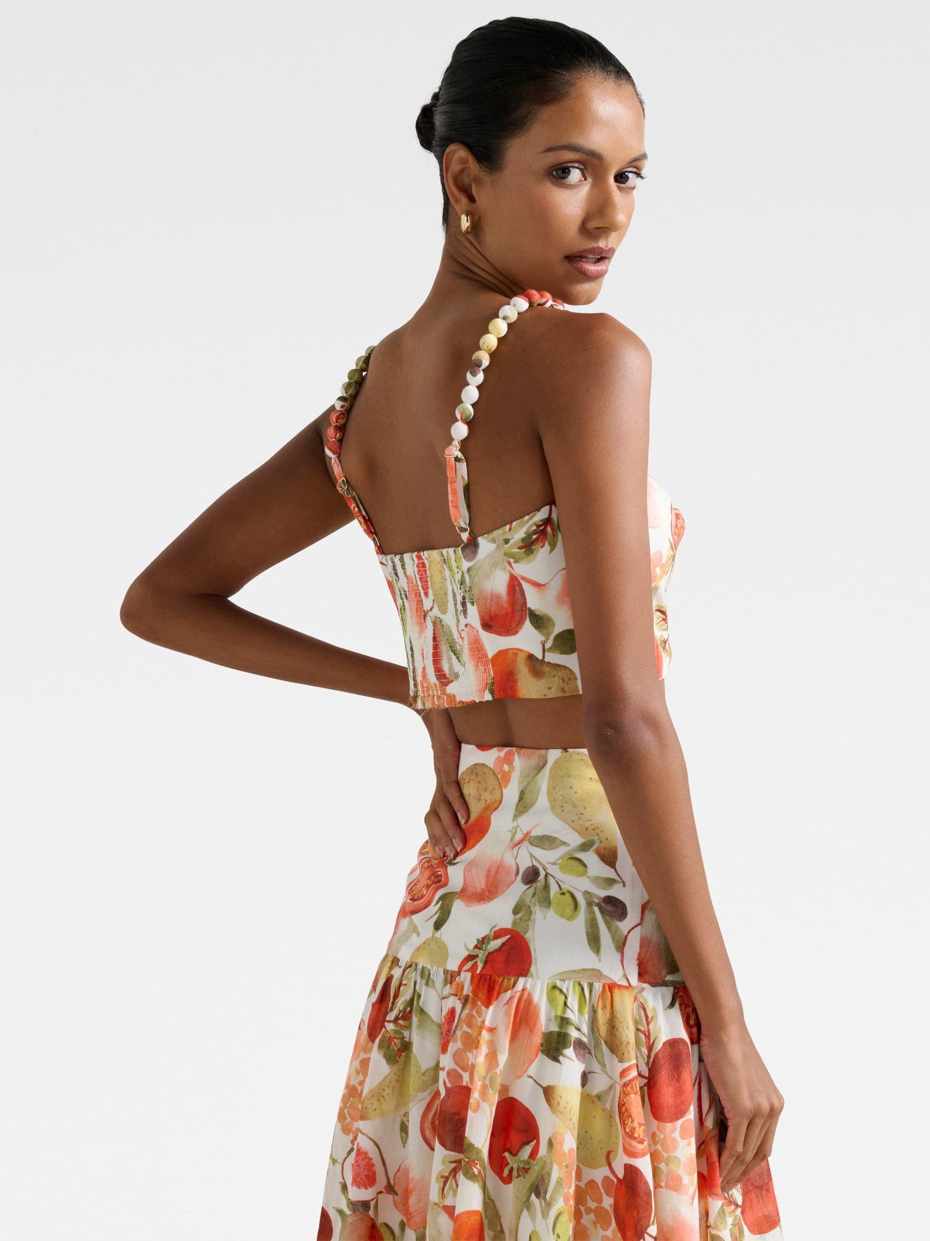 Product image 2 of 4, which shows Forever New Petite Flore Fruit Top, Garden Co-ord, 4