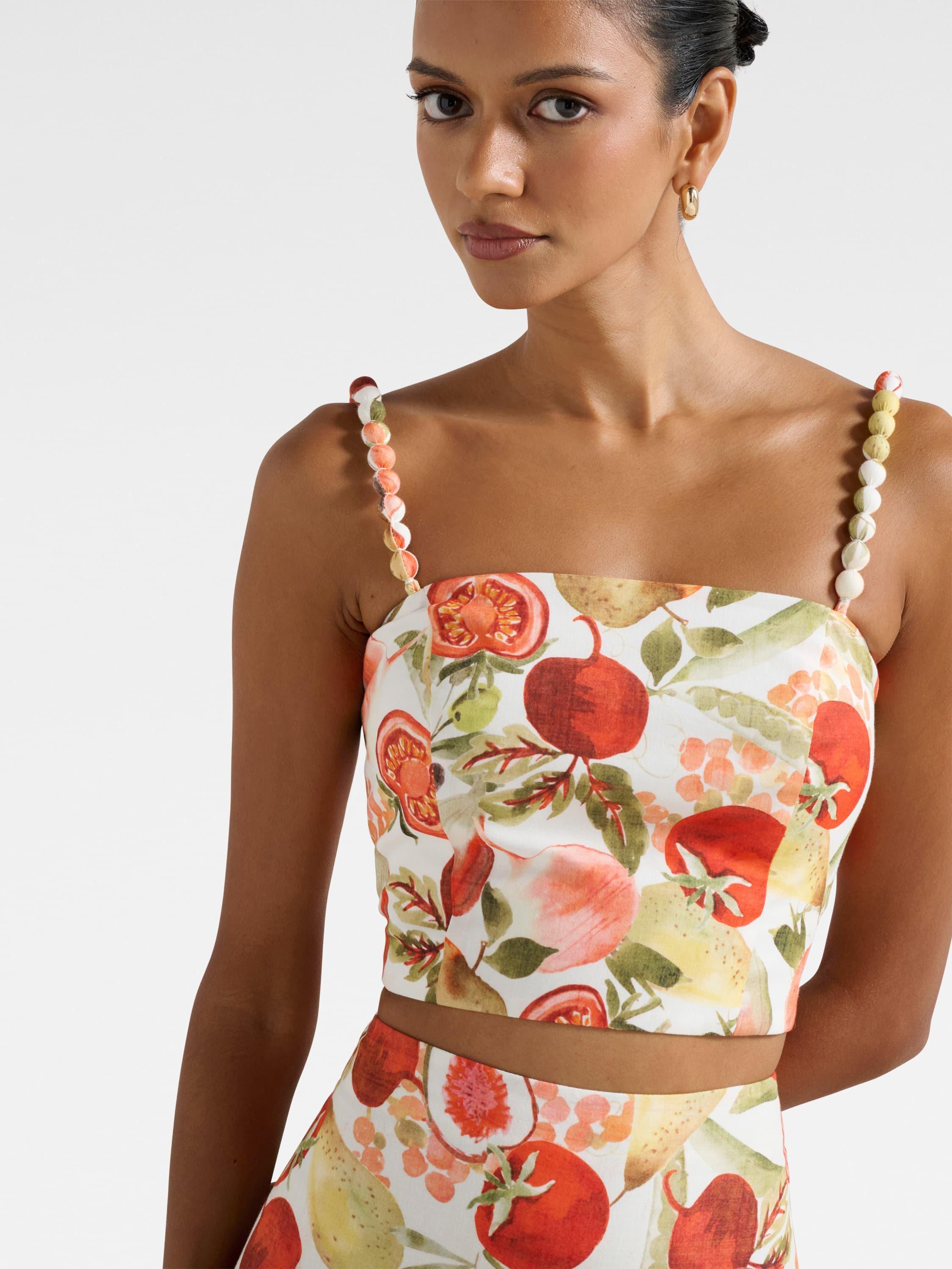 Product image 4 of 4, which shows Forever New Petite Flore Fruit Top, Garden Co-ord, 4