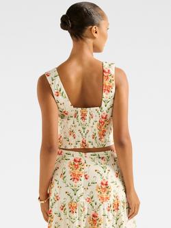 Forever New Payton Floral Crop Top, Harmony - view 2, Harmony