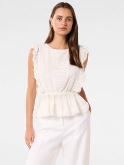 Forever New Rose Ruffle Sleeve Top, Porcelain, Porcelain