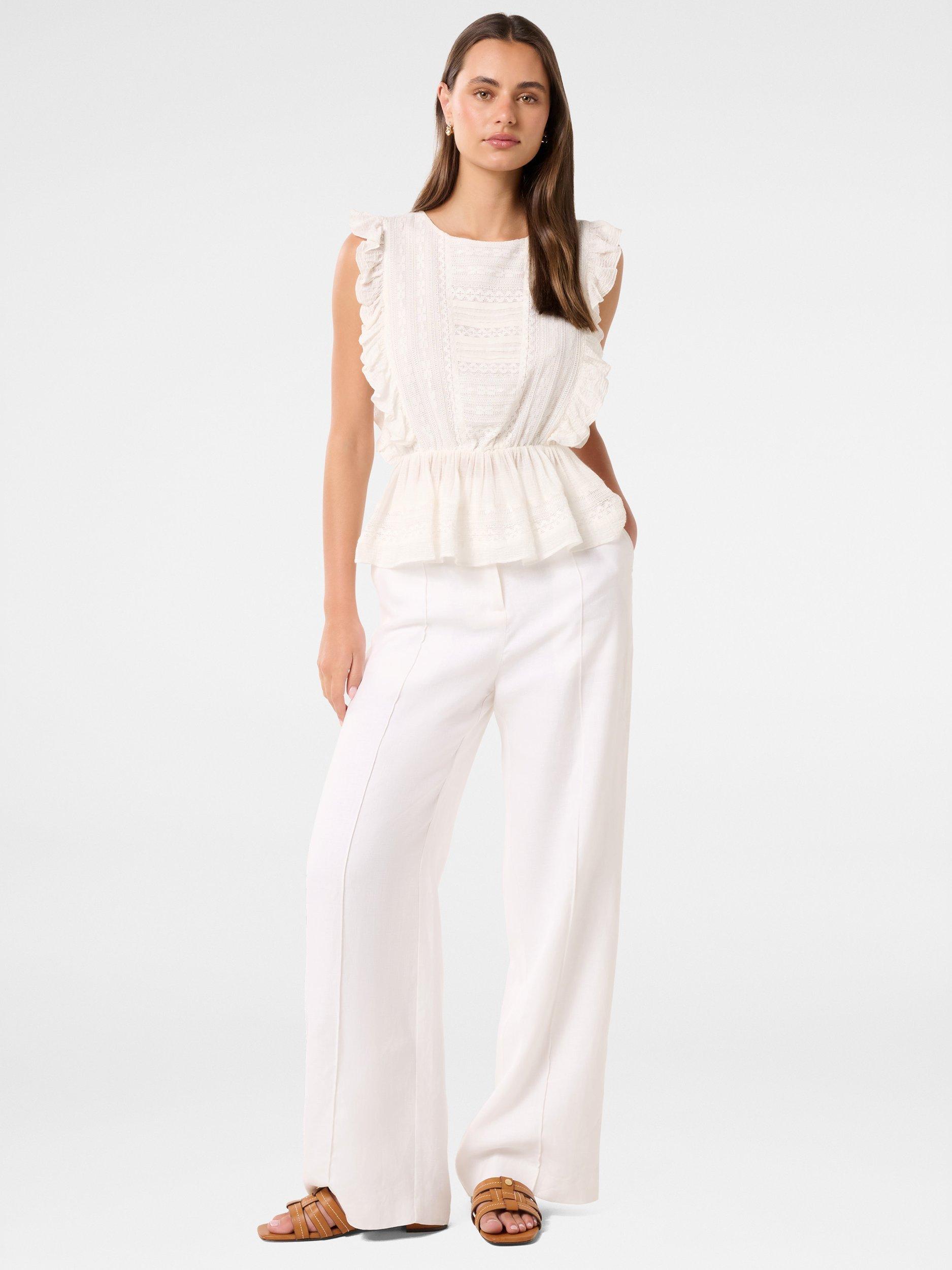 Product image 5 of 5, which shows Forever New Rose Ruffle Sleeve Top, Porcelain, 4