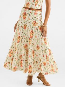 Forever New Tilly Tiered Midi Skirt, Harmony, Harmony