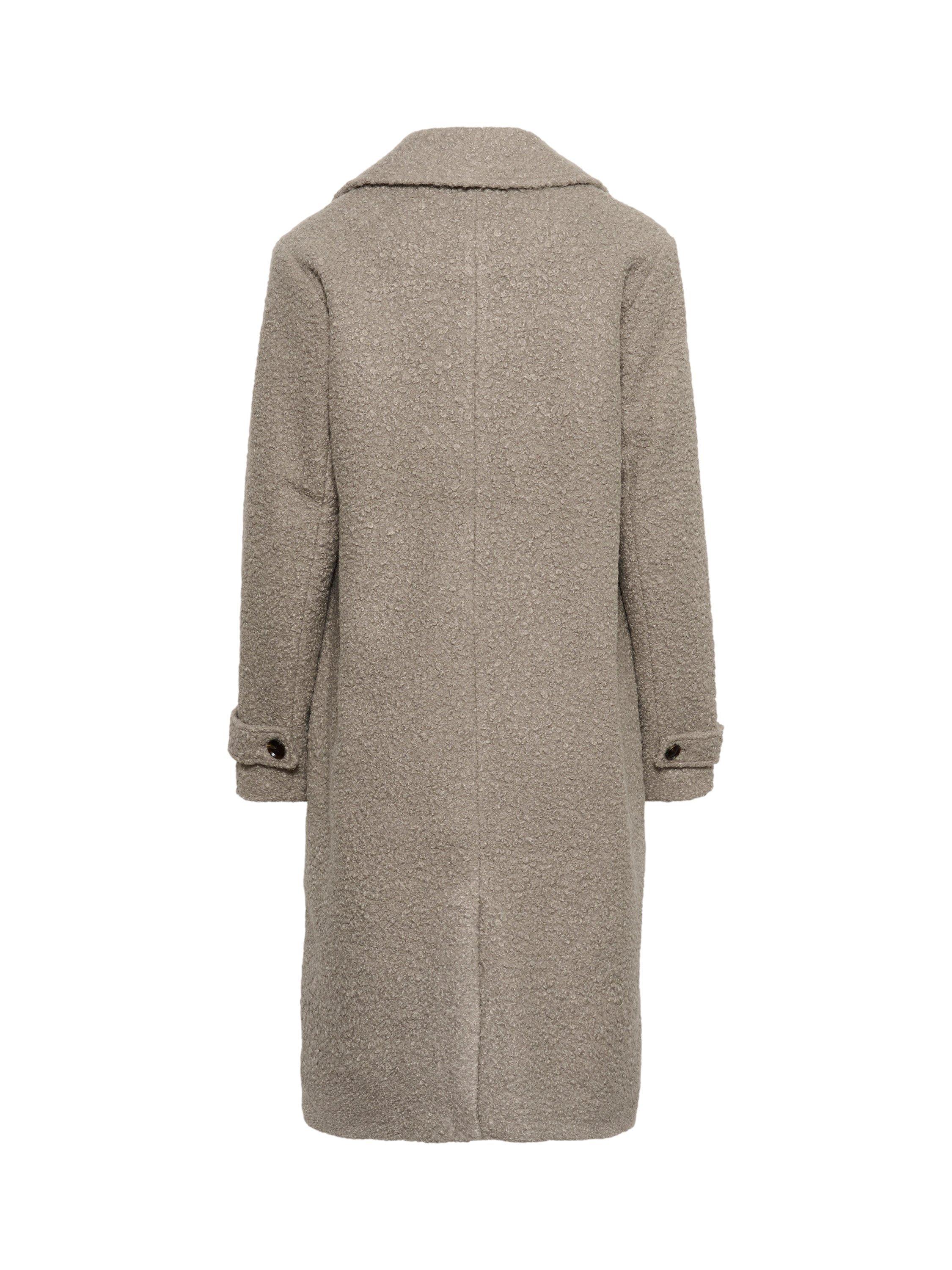 Product image 5 of 5, which shows KAFFE Anne Longline Teddy Coat, Elephant Skin, 20