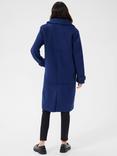 KAFFE Anne Loose Fit Longline Coat, Mid Blue