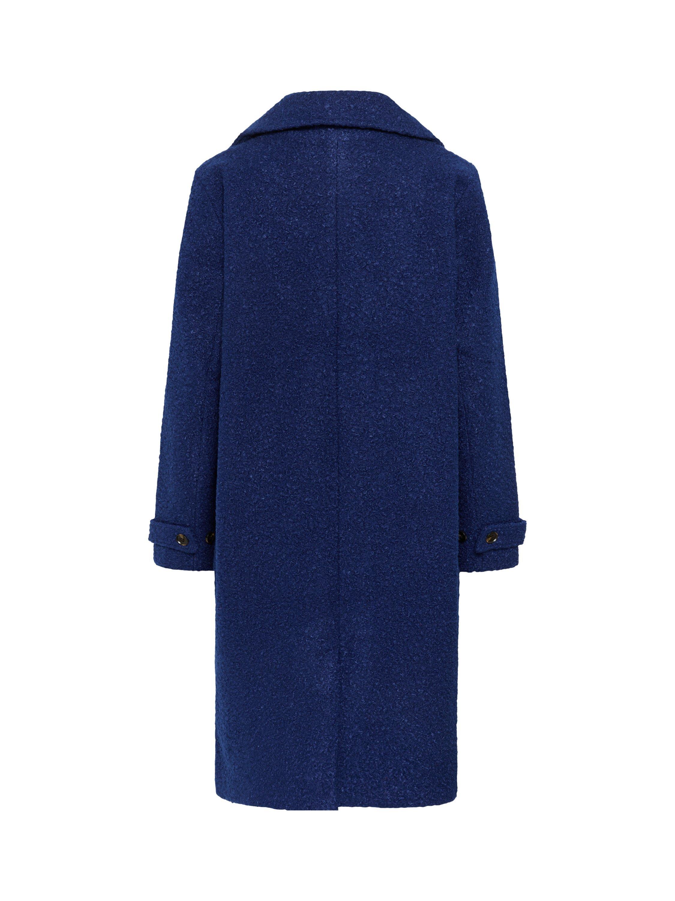 Product image 5 of 5, which shows KAFFE Anne Loose Fit Longline Coat, Mid Blue, 14