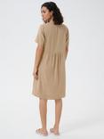 KAFFE Milia Elbow Sleeve T-Shirt Dress, Chinchilla