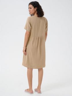 KAFFE Milia Elbow Sleeve T-Shirt Dress, Chinchilla - view 2, Chinchilla