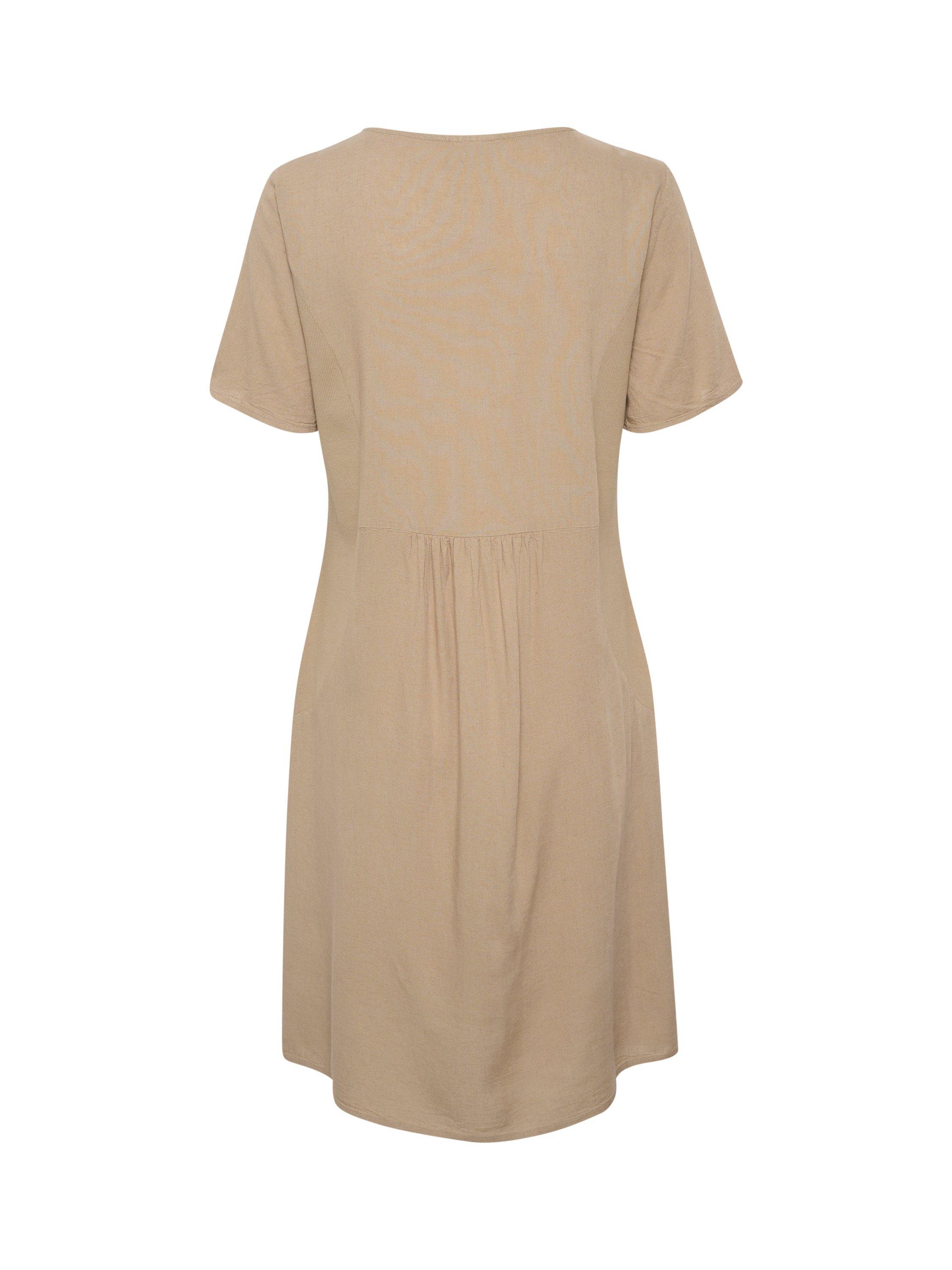 Product image 5 of 5, which shows KAFFE Milia Elbow Sleeve T-Shirt Dress, Chinchilla, 10