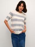 KAFFE Lizza Stripe Elbow Sleeve Jumper