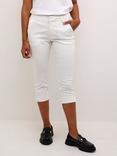 KAFFE Lea Slim Fit Capri Trousers, Mid Green