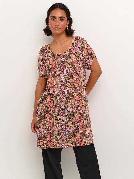 KAFFE Amber Floral Tunic Top, Multi, Multi
