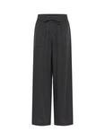KAFFE Milia Wide Leg Trousers, Black Oyster