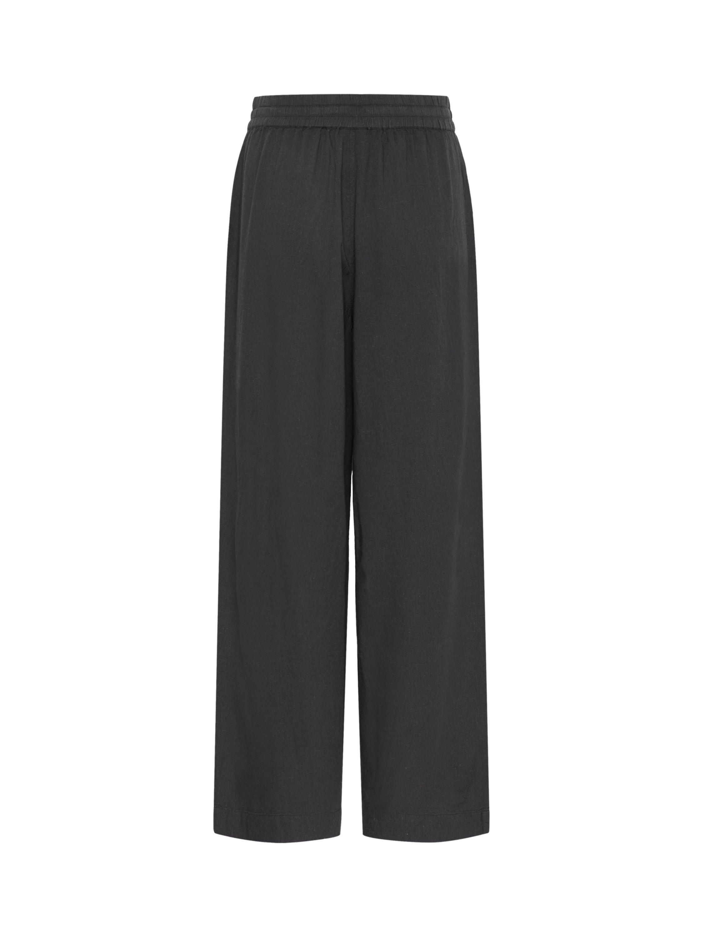 Product image 2 of 2, which shows KAFFE Milia Wide Leg Trousers, Black Oyster, 8