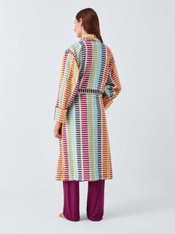John Lewis Multi Stripe Bath Robe - view 2, Multi
