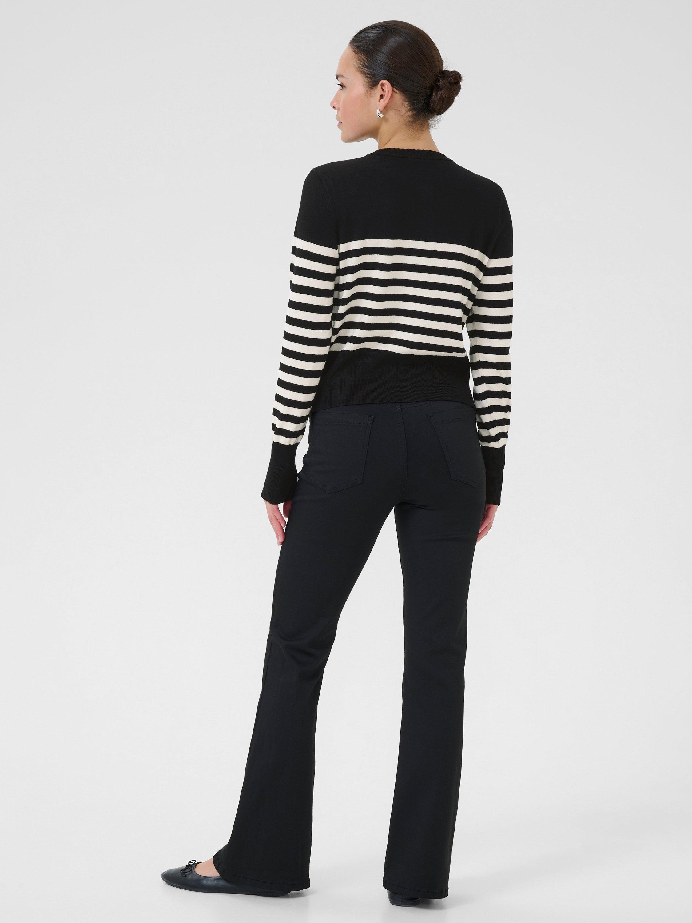 Product image 2 of 6, which shows KAFFE Lizza Stripe Cardigan, Black/Multi, XS