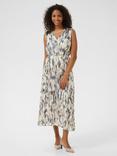 KAFFE KAvicki Abstract Midi Dress, Grey/Multi