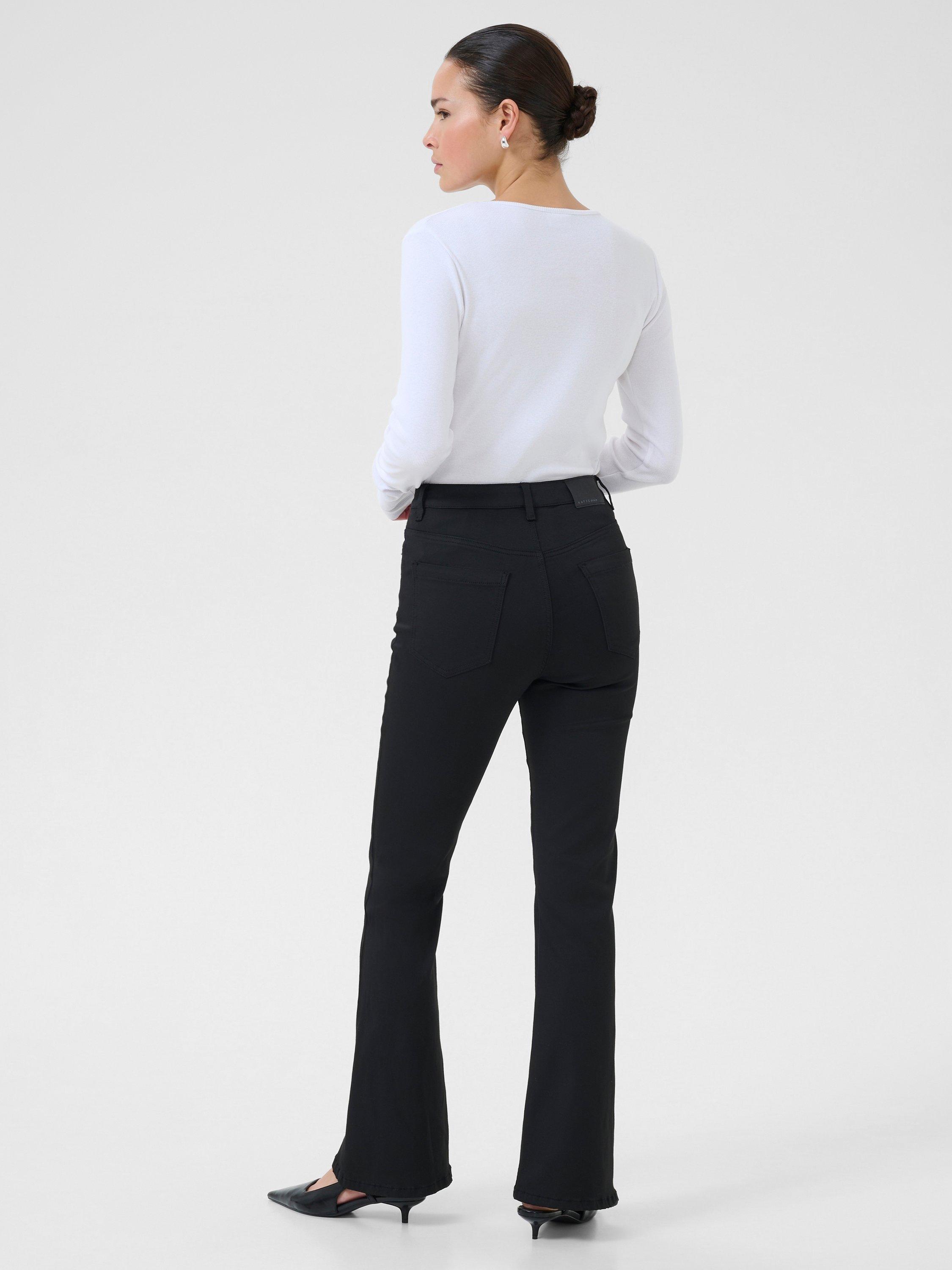 Product image 2 of 6, which shows KAFFE Forest High Waist Slim Fit Jeans, Black, 26R