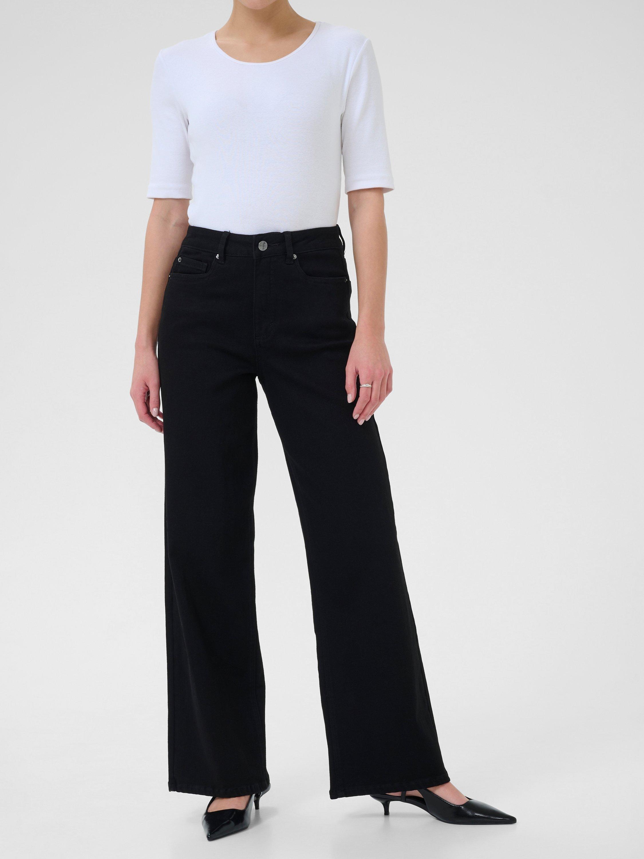 Product image 1 of 6, which shows KAFFE Meadow High Waist Jeans, Black, 26R