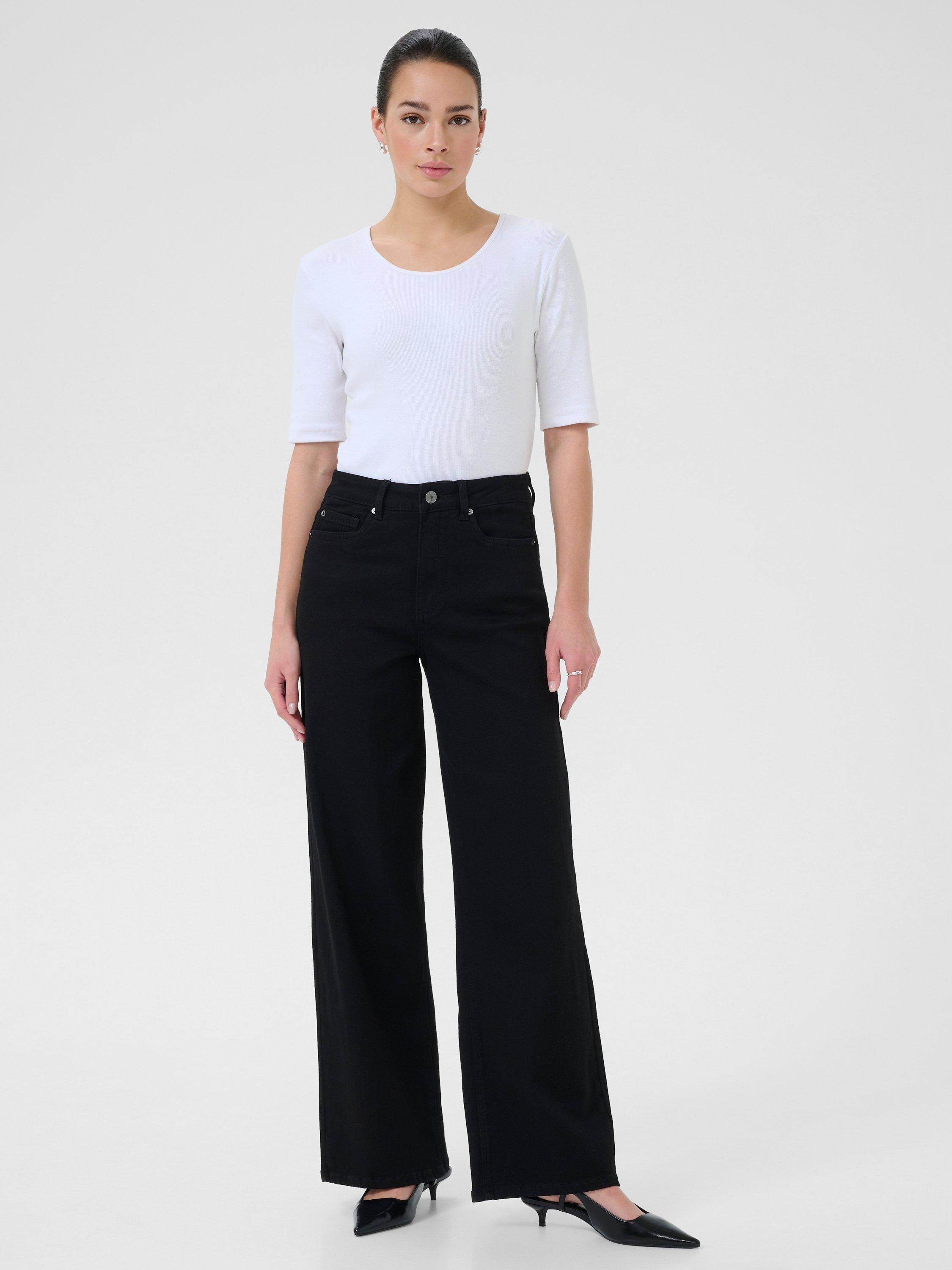 Product image 3 of 6, which shows KAFFE Meadow High Waist Jeans, Black, 26R