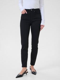 KAFFE Willow High Waist Slim Fit Jeans, Black, Black