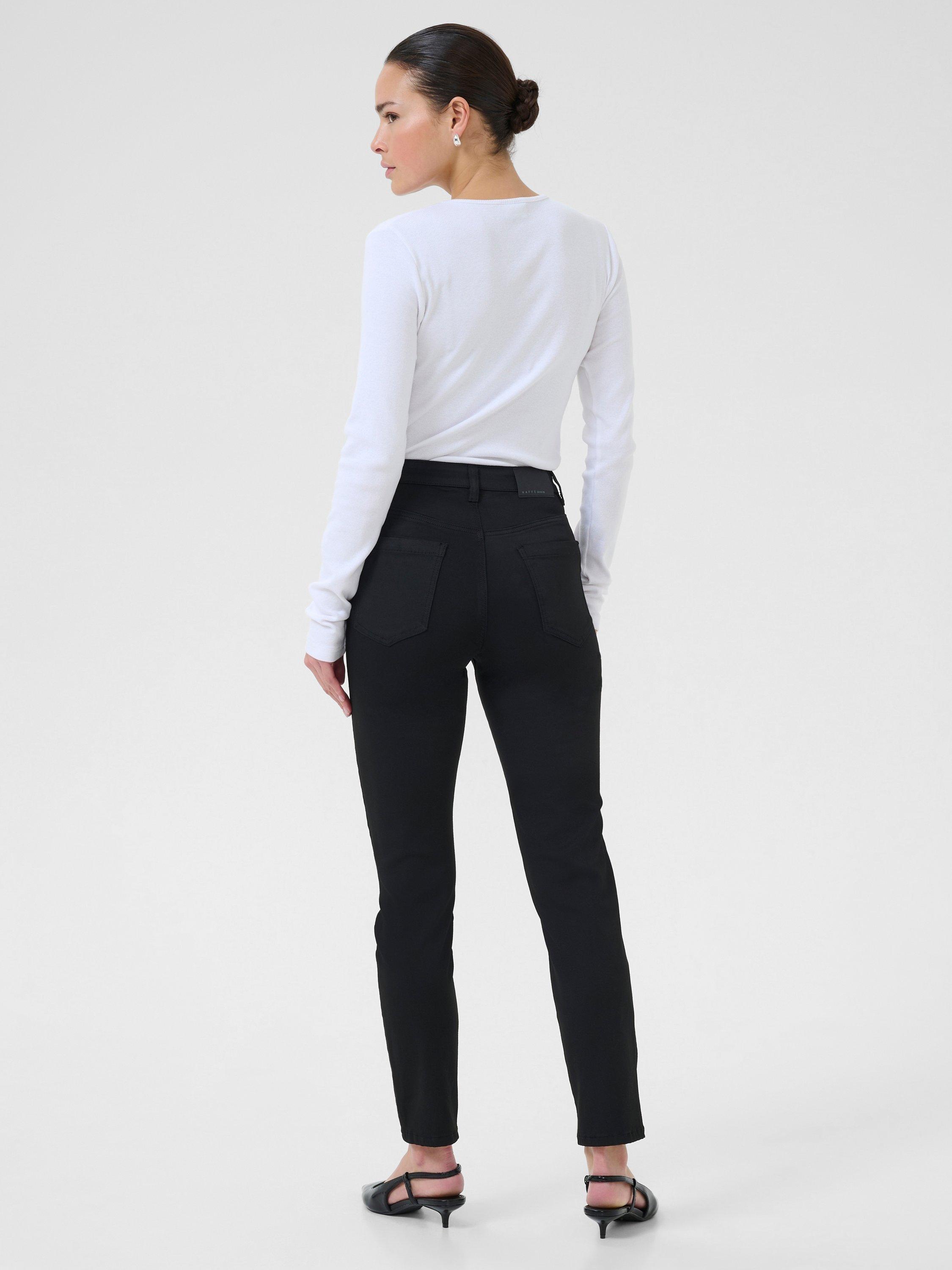 Product image 2 of 6, which shows KAFFE Willow High Waist Slim Fit Jeans, Black, 25R