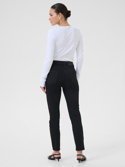 KAFFE Willow High Waist Slim Fit Jeans, Black - view 2, Black