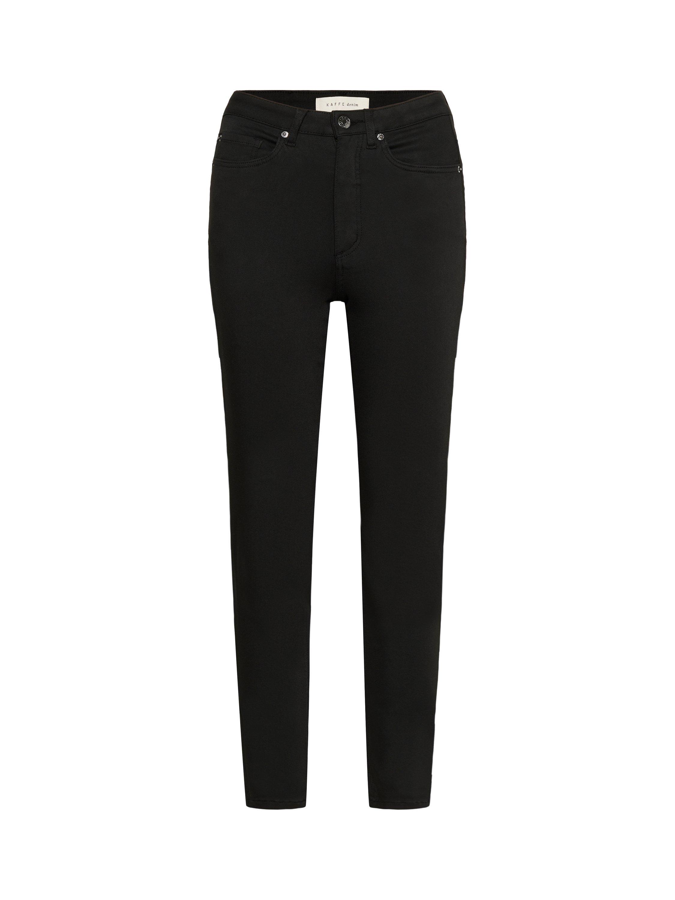 Product image 5 of 6, which shows KAFFE Willow High Waist Slim Fit Jeans, Black, 25R