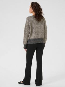 KAFFE Melinda Textured Stitch Jumper, Grey - view 2, Grey