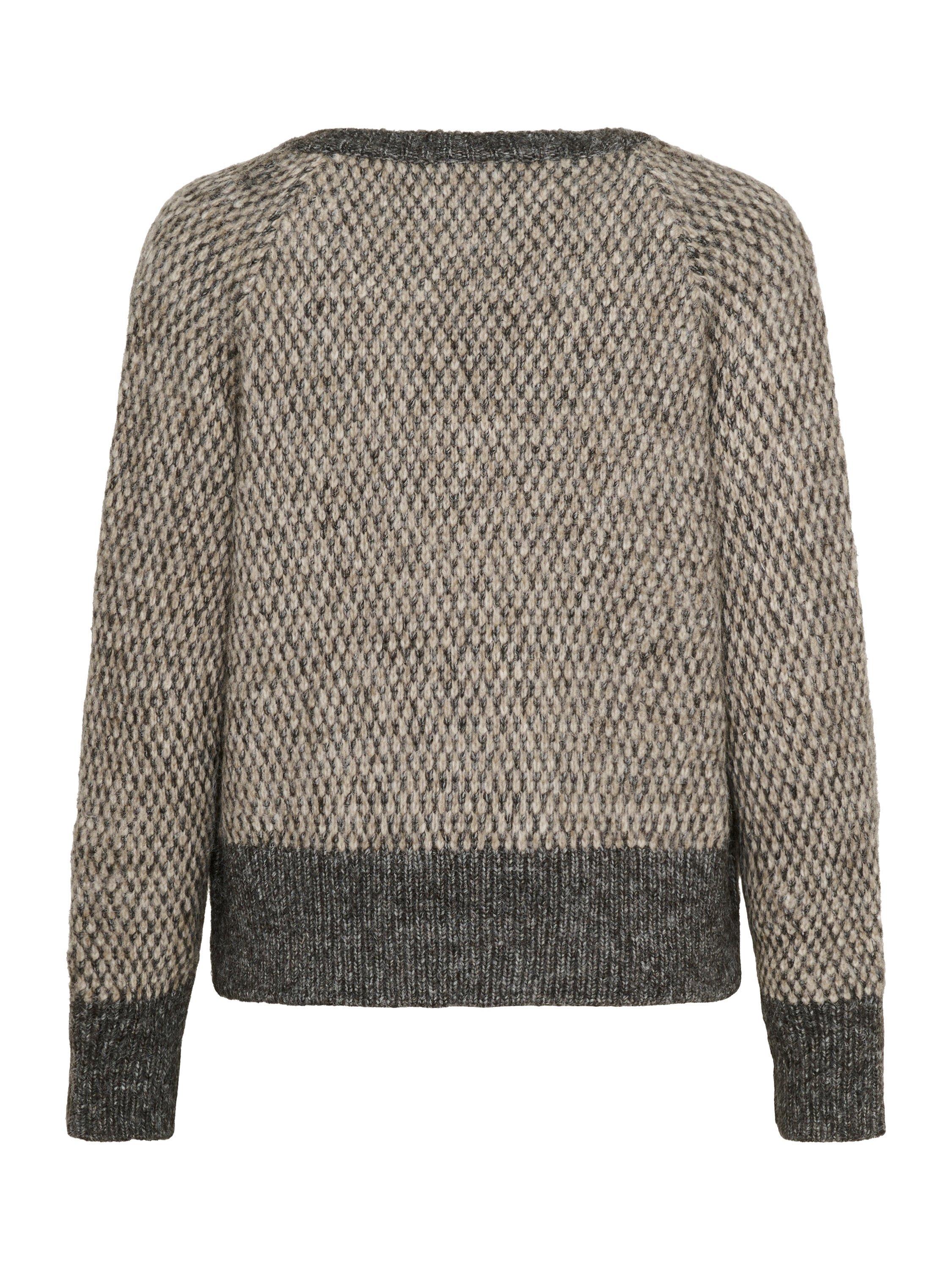 Product image 6 of 6, which shows KAFFE Melinda Textured Stitch Jumper, Grey, XS