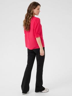 KAFFE Elly V-Neck Blouse, Virtual Pink - view 2, Virtual Pink