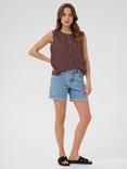 KAFFE KAmilia Reversible Top, Mid Red