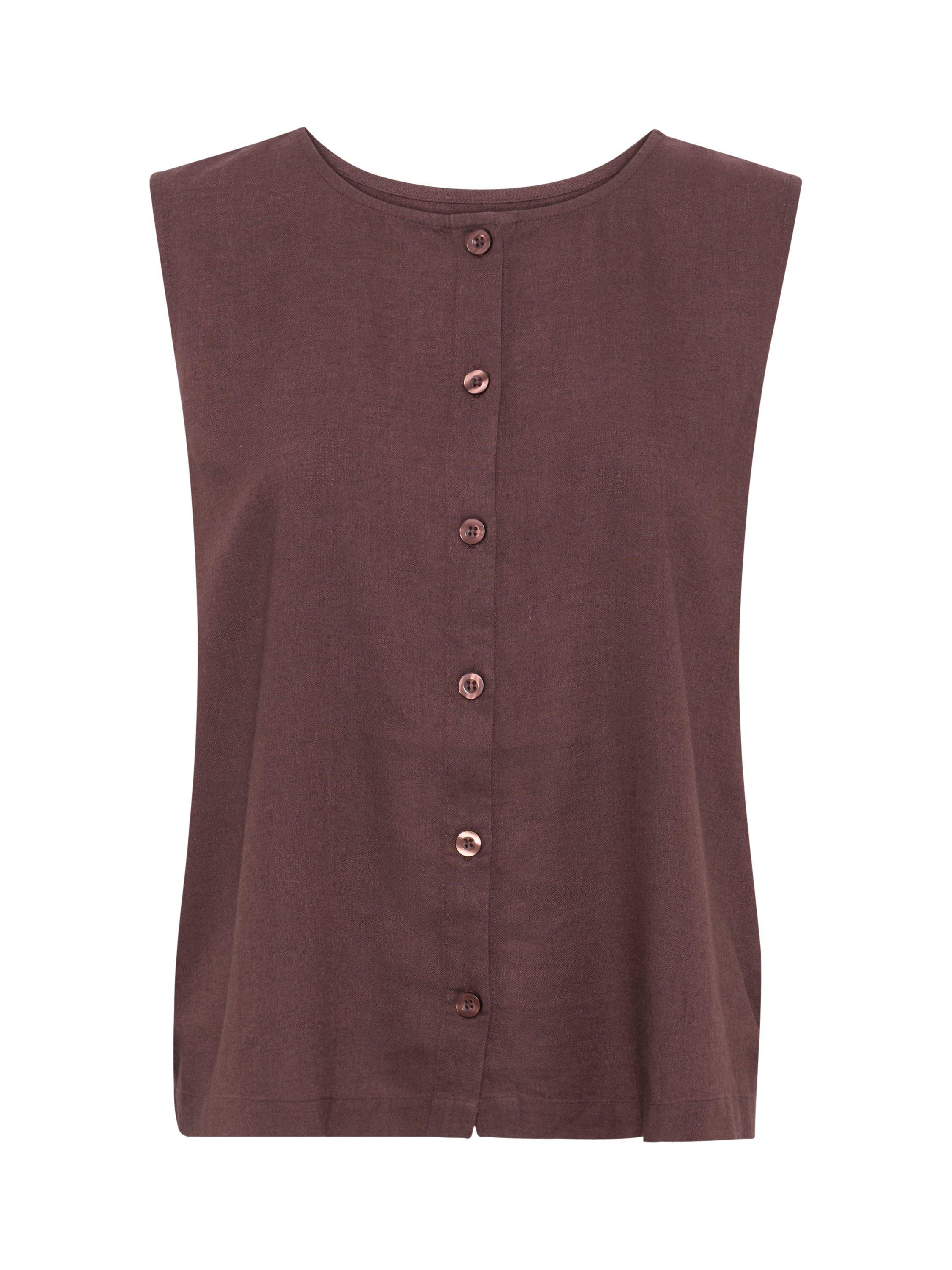 Product image 4 of 5, which shows KAFFE KAmilia Reversible Top, Mid Red, 8