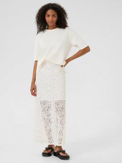 KAFFE KAlora Lace Skirt, Chalk - view 2, Chalk