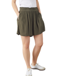 Sisters Point Imsa Elasticated Waist Shorts, Khaki