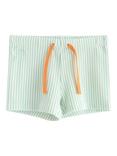 Lindex Kids' Crinkled Structure Swim Shorts, Green/Multi