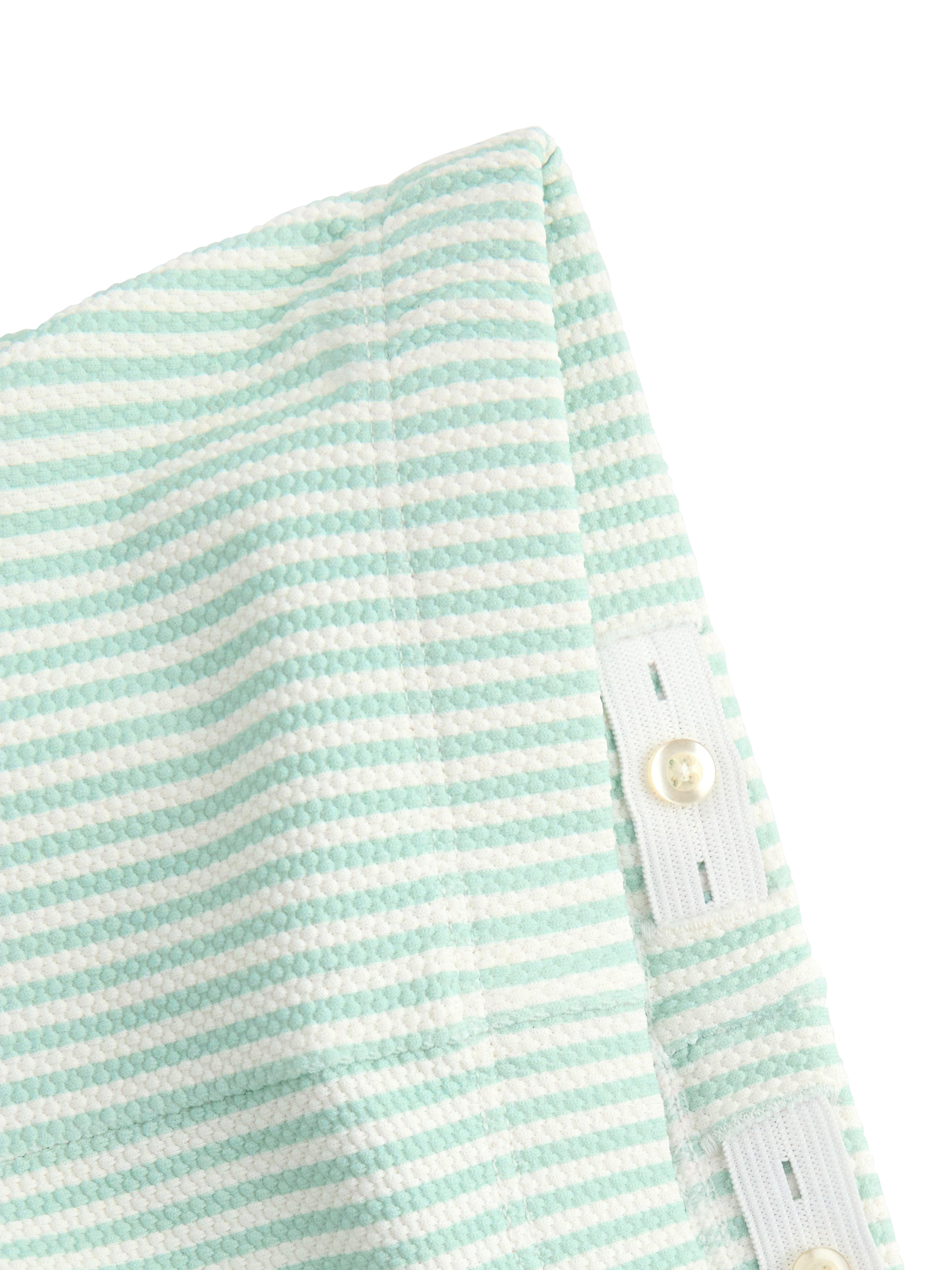 Product image 3 of 3, which shows Lindex Kids' Crinkled Structure Swim Shorts, Green/Multi, 12-24 months