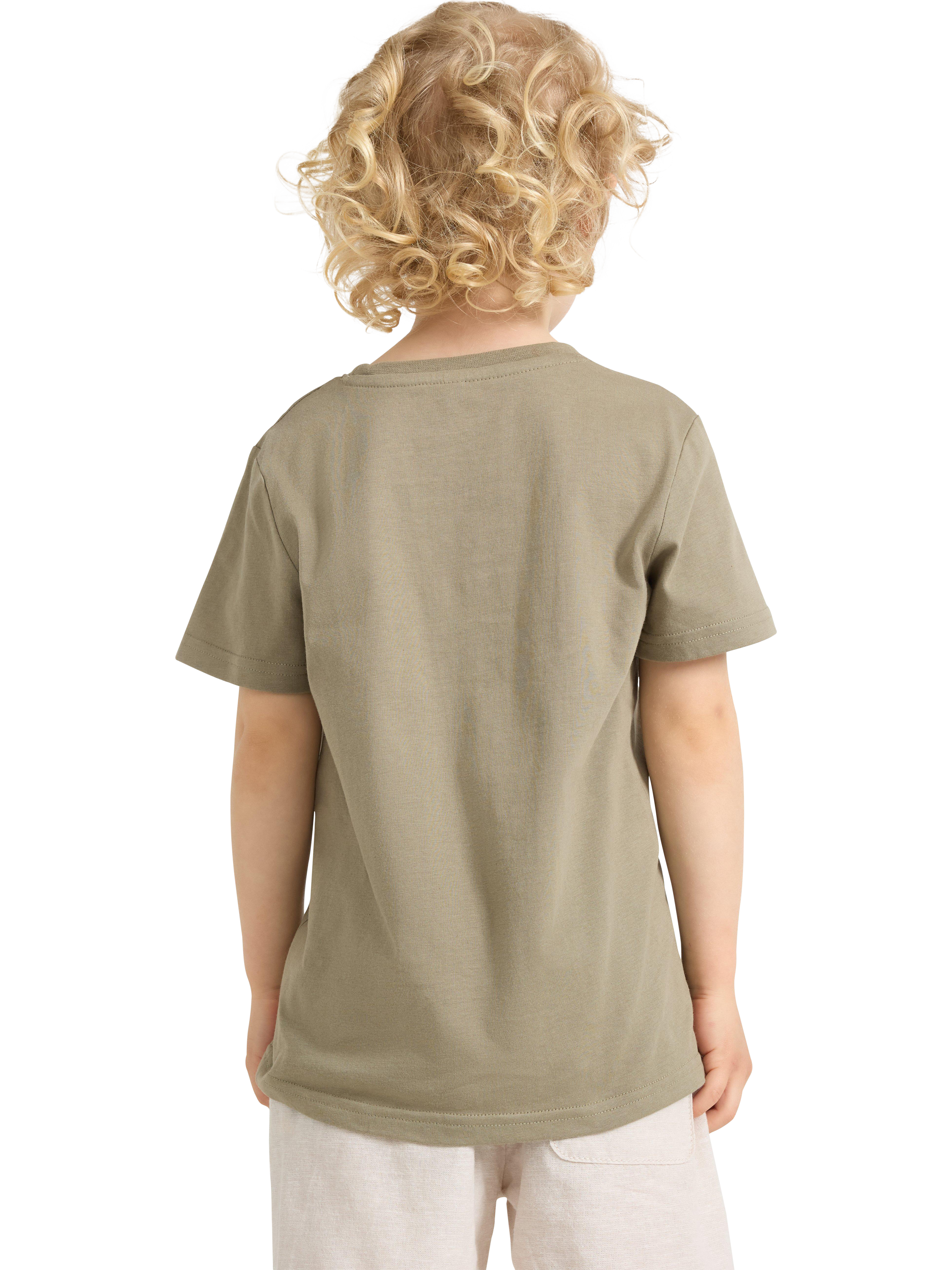 Product image 2 of 6, which shows Lindex Kids' Pokémon Pikachu Print T-Shirt, Light Dusty Khaki, 2-4 years